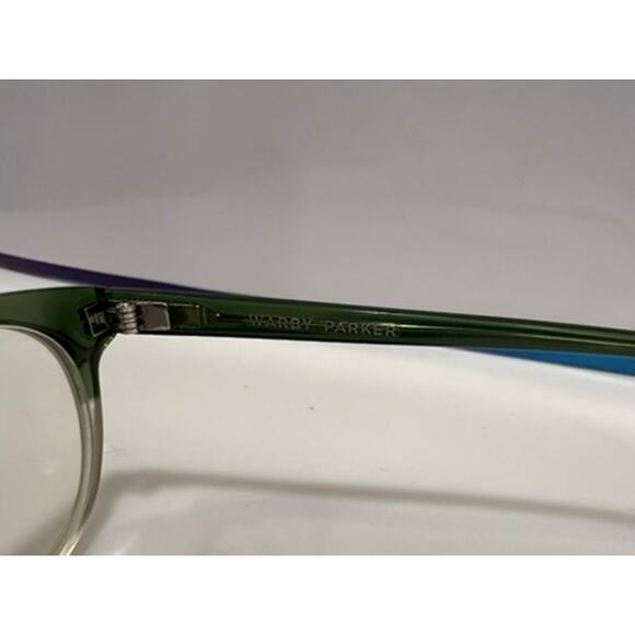 Warby Parker Abner Green Glasses Frames w/ Case and WP Cleaning Cloth. - Picture 5 of 14